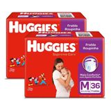 Kit 2 Fralda Huggies Roupinha Supreme Care M 72 Unidades