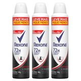 Kit 3 Desodorante Rexona Aero Antibacterial Plus Invisible 250ml Cada