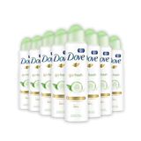 Kit 8 Desodorante Dove Aerosol Go Fresh Pepino Feminino 89g/150ml Cada