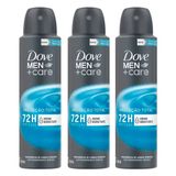 Kit 3 Desodorante Dove Aerosol Men Clean Aero 89g Cada