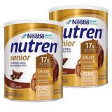 Kit Com 2 Suplemento Alimentar Nutren Senior Chocolate 370g Cada