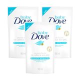 Kit 3 Refis Sabonete Líquido Baby Dove Hidratação Enriquecida 180ml Cada