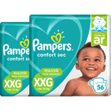 Kit Com 2 Fraldas Pampers Confort Sec Xxg 56 Unidades Cada