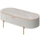 Mesa De Centro Decorativa Orgânico Giverny D05 Bali Quartzo