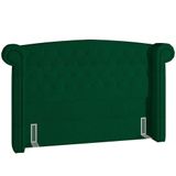 Cabeceira Cama Box Casal 140cm Sofia Bouclê Verde