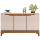 Aparador Buffet De Jantar 3 Portas 139cm Clarice D05 Freijó Off White