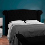 Cabeceira Cama Box Casal 160cm Sofia Bouclê Preto