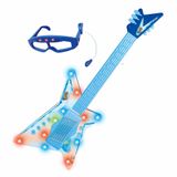 Guitarra Infantil Com Oculos E Mic Rock Show Azul Dm Toys