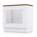 Balcão Forno De Embutir Nova York Branco Com Tampo Para Cooktop Nature - Henn