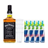 Combo Whisky Jack Daniel&#39;s 1l + 4 Red Bull + 5 Água De Coco