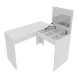 Penteadeira/escrivaninha De Canto 110cm Com Espelho Multimóveis Cr25280 Branco