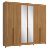 Guarda-roupas Casal 6 Portas Com Espelhos Multimóveis Cr35242 Nature