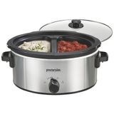 Panela Elétrica 5,6l Com Cesto Duplo Antiaderente Para Cozinhar Duas Receitas Simultaneamente, 220v,  Proctor Silex, Prata