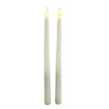 Vela De Led Fina Chama Viva 27x2cm Kit 2pc Decoração