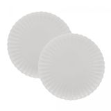 Kit 2 Pratos De Sobremesa 20cm Porcelana Wolff Pétala Branco