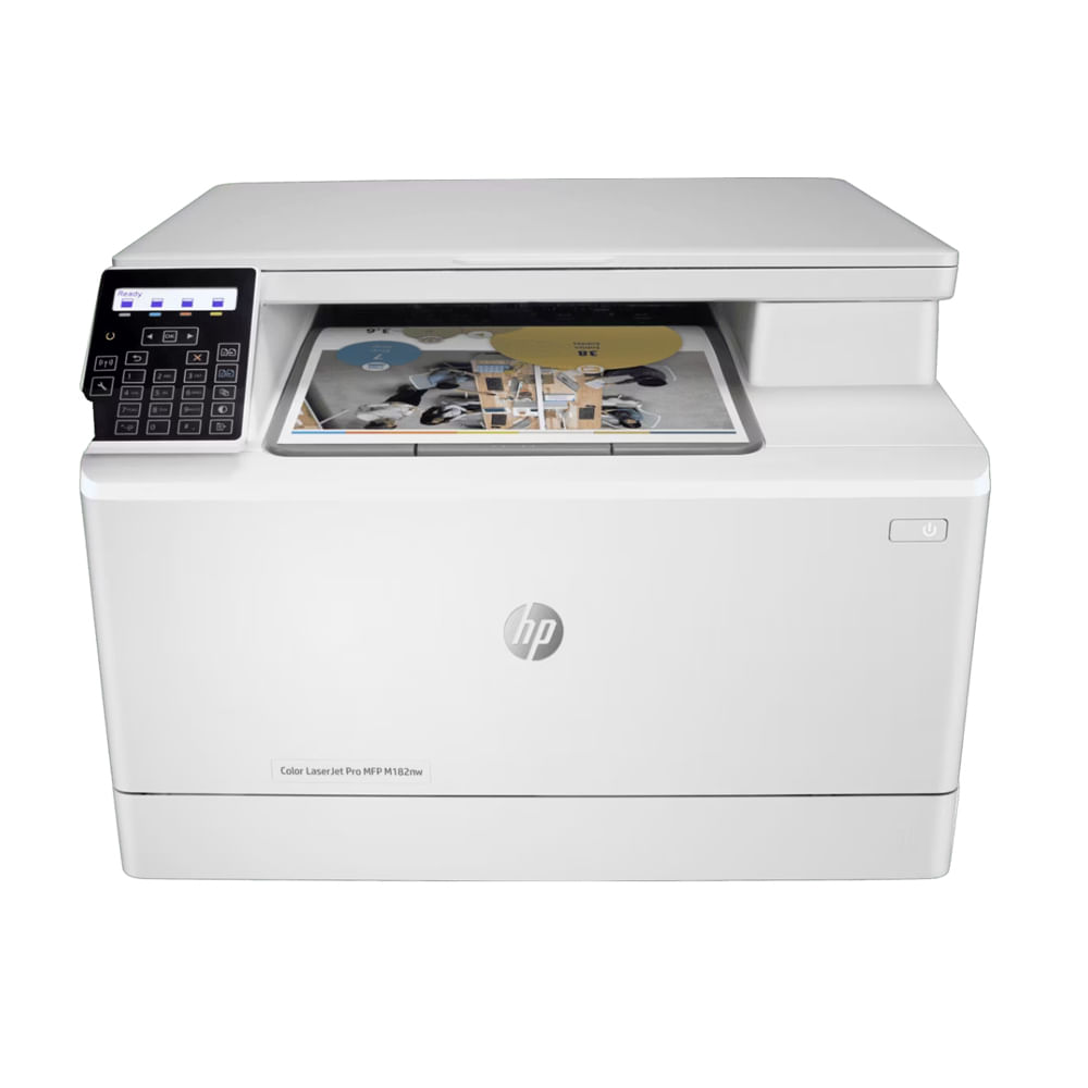 Impressora Multifuncional Laser Color Pro 16ppm M182nw M180nw 7kw55a Hp Laserjet