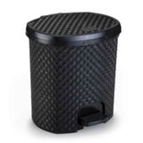 Lixeira 6l Rattan Preto Ref.052/p Nitron