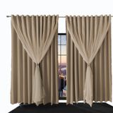 Cortina Blecaute Para Sala E Quarto Bia 7,00 X 2,50 Bege