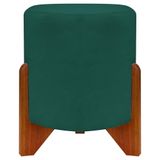 Puff Redondo Eloah Suede Cores Pe Castanho - Verde, Suede