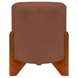 Puff Redondo Eloah Suede Cores Pe Castanho - Terracota, Suede