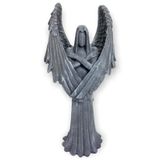 Castiçal Anjo Negro Fêmea Ou Macho Resina 25cm-selecione Cor