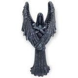 Castiçal Anjo Negro Fêmea Ou Macho Resina 25cm-selecione Cor