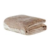 Manta Cobertor Queen Siberia Flannel Microfibra - Sand