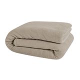 Manta Casal Padrão Soft Fleece Lisa 1 Peça - Bege