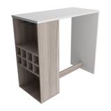 Bancada Para Cozinha 110cm Com Adega E Porta-taças Multimóveis Cr20342 Carvalho/branco
