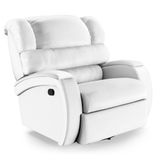 Poltrona Do Papai Reclinável Napoli Glider Giratória Usb Pu Fh1 - D\&#39;rossi Cor Branco