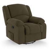 Poltrona Do Papai Reclinável Melim Glider Giratória Veludo Fh1 - D\&#39;rossi Cor Marrom