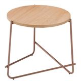 Mesa De Apoio Herval Redonda Jordan, 47x45x45 Cm, Jequitibá
