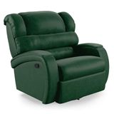 Poltrona Do Papai Reclinável Napoli Glider Giratória Usb Pu Verde Musgo Fh1 - D\&#39;rossi