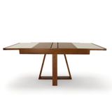 Mesa De Jantar Extensível 178x78cm Tampo Vidro Atena Pinhão