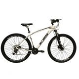 Bicicleta Aro 29 Ksw Xlt Alumínio 24v Câmbios Shimano Garfo Com Trava No Ombro - Branco Tam.15