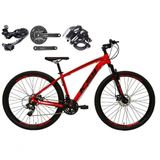 Bicicleta Aro 29 Ksw Xlt Shimano Deore E Altus 27v Freio Hidráulico Garfo Trava - Vermelho Tam.15