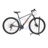 Bicicleta Aro 29 Gti Roma Alumínio 21v Freio A Disco Garfo Suspensão - Cinza-preto Tam.21