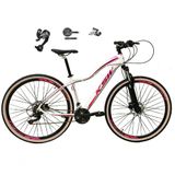 Bicicleta Feminina Aro 29 Ksw Mwza 27v Câmbios Shimano Altus Freios Hidráulicos - Brano-pink-violeta Tam.17