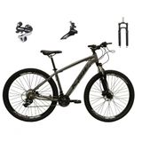 Bicicleta Aro 29 Ksw Xlt 24v Câmbio Shimano Acera K7 Garfo Trava Freio A Disco - Grafite Tam.15