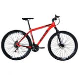 Bicicleta Aro 29 Gta Start 21v Freio A Disco Hidráulico Alumínio Garfo Suspensão - Vermelho Tam.19