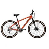 Bicicleta Aro 29 Gti Roma Alumínio 21v Freio A Disco Garfo Suspensão Pneu Faixa Bege - Laranja Tam.21