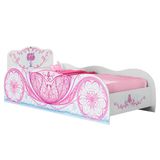 Cama Quarto Carruagem Infantil Com Colchão Branco