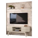 Estante Home Theater Com Bancada Laguna Calacata Off White - Madetec