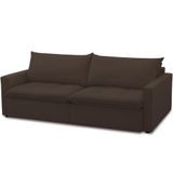 Sofá Cama Retrátil Reclinável 208cm Lari F04 Veludo Marrom