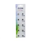 Cartela De Lr621 / Ag1 Pilha Moeda Elgin Cartela De 10 Peças
