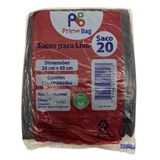 Saco Lixo Preto 20 Litros Primebag C/100