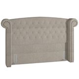 Cabeceira Cama Box Casal 140cm Sofia Bouclê Creme