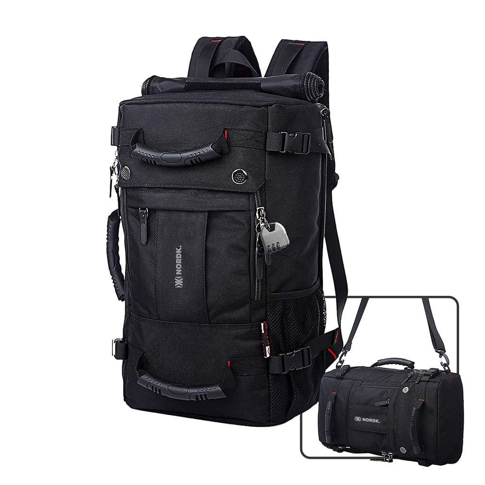 Mochila Camping Mala Viagem 2 Em 1 Nordk Nomad Impermeável Notebook 40l