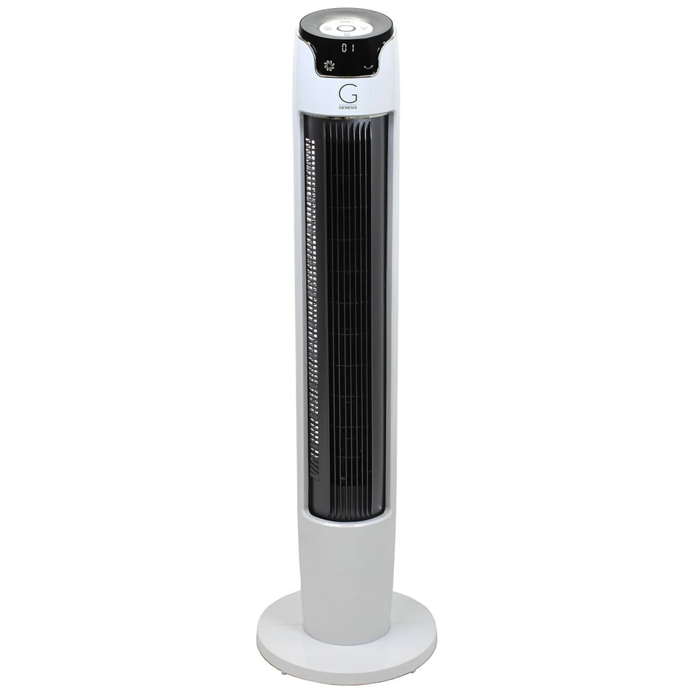 Ventilador De Torre Oscilante Com Tecnologia Max Air Quiet E Controle Remoto, 110v Genesis G5towerfan, Branco