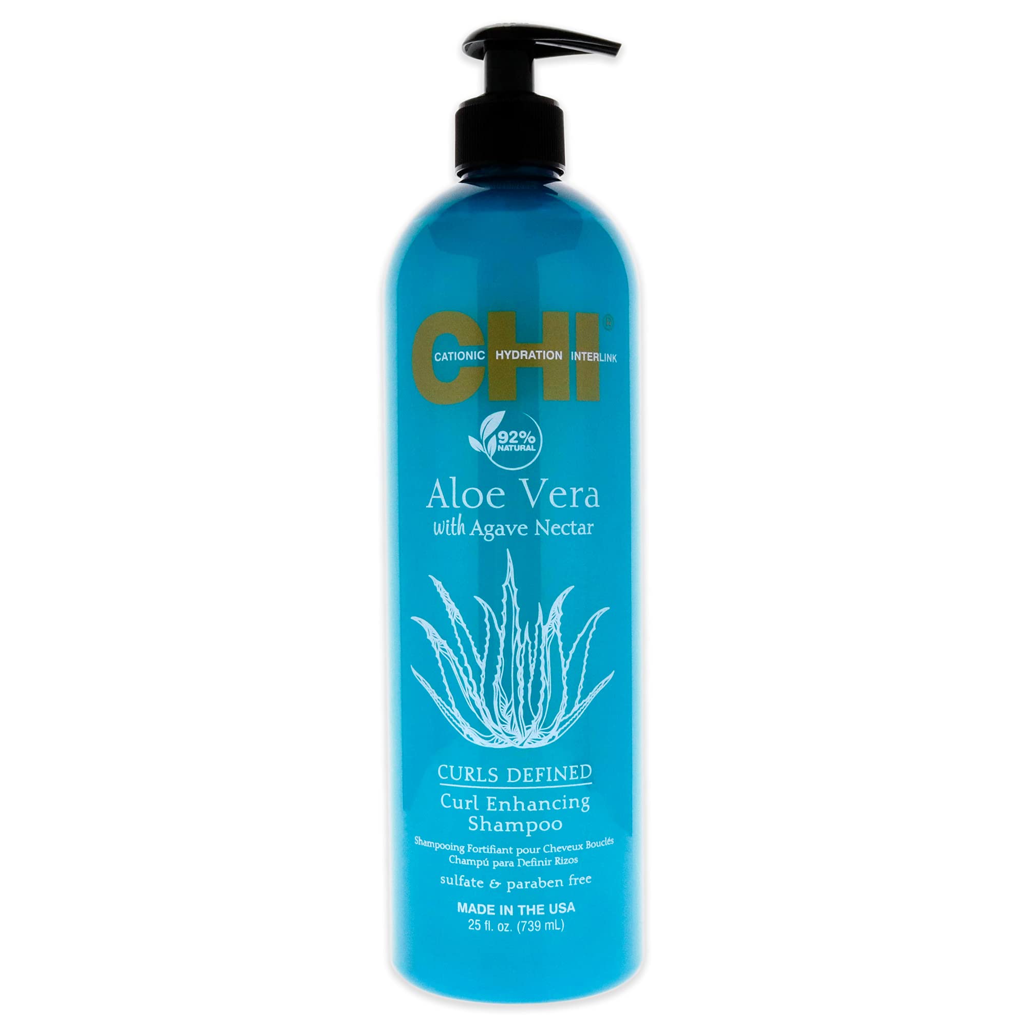 Shampoo Chi Aloe Vera Curl Enhancing 340ml Para Todos Os Tipos De Cabelo